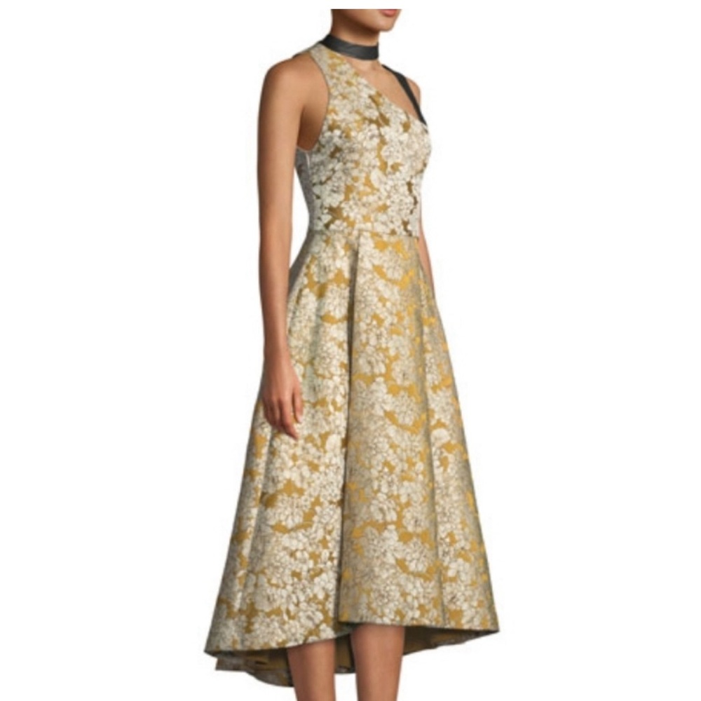 Alice & Olivia Gold Floral Halter Size 0